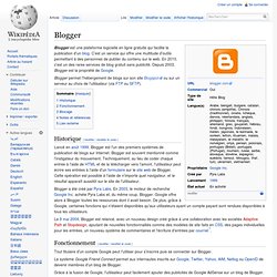 Blogger - Wikipedia fr