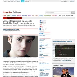 Women bloggers call for a stop to 'hateful' trolling by misogynist men