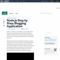 Node.js Step by Step: Blogging Application
