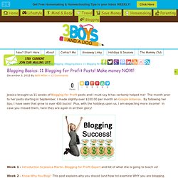 Blogging Basics: 11 Blogging for Profit Posts!