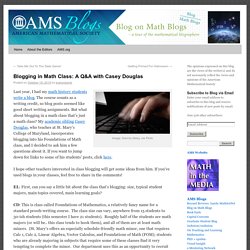 Blogging in Math Class: A Q&A with Casey Douglas