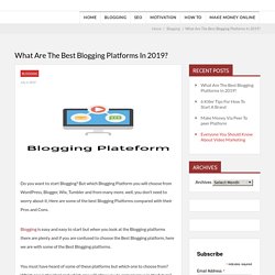 Best Blogging Platforms