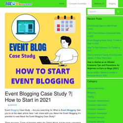 Event Blogging Case Study ?