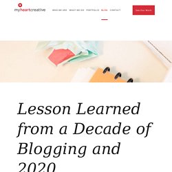 Lesson Learned from a Decade of Blogging and 2020