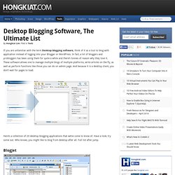 Desktop Blogging Software, The Ultimate List