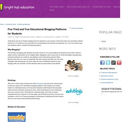 The 5 Best Blogging Tools for Students in K-12 Schools
