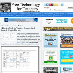 7 Blogging Tools for Teachers Compared and Ranked - Updated for 2017