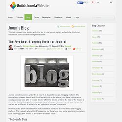 The Five Best Blogging Tools for Joomla! - General - Build a Joomla Website