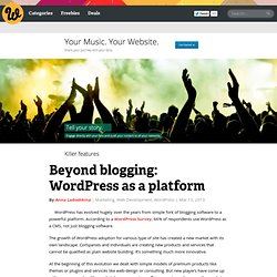 Beyond blogging: WordPress as a platform