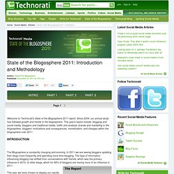 State of the Blogosphere 2011: Introduction and Methodology - Technorati Blogging