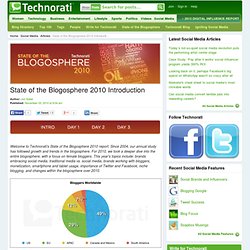 State of the Blogosphere 2010 Introduction - Technorati Blogging