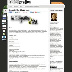 Blogs in the Classroom « InTECHgration