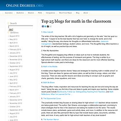 Top 25 blogs for math in the classroom