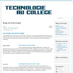 Blogs de technologie