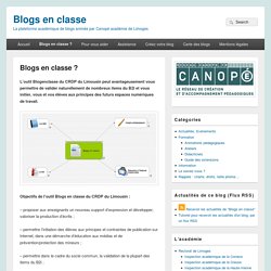 Plateforme de blogs : académie du Limousin