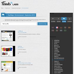 Blogs Environnement les plus influents
