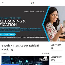 8 Quick Tips About Ethical Hacking