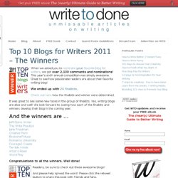 Top 10 Blogs for Writers 2011 - The Winners