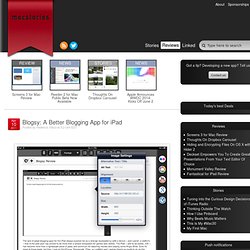 Blogsy: A Better Blogging App for iPad