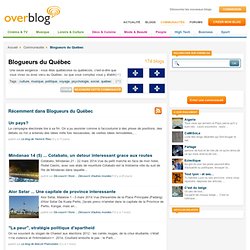 Blogueurs du Québec sur OverBlog