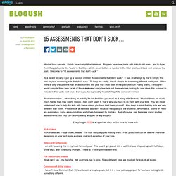 15 assessments that don’t suck…