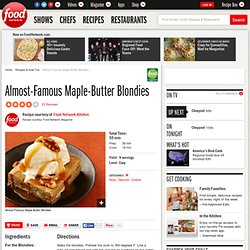 Almost-Famous Maple-Butter Blondies Recipe : Food Network Kitchens