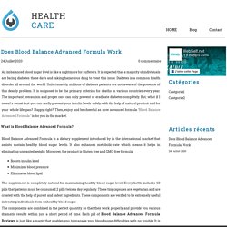 Does Blood Balance Advanced Formula Work