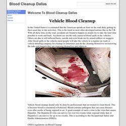 Blood Cleanup Dallas