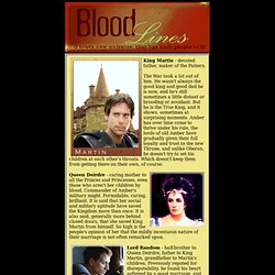 Blood Lines: Dramatis Personae