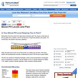 Blood PH Levels and Pain