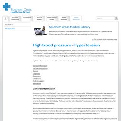 High blood pressure - hypertension