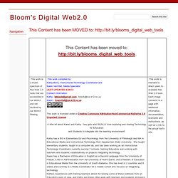 Bloom's Digital Web2.0