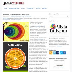 Bloom’s Taxonomy and iPad Apps