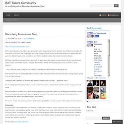 Bloomberg Aptitude Test « BAT Takers Community