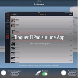 Bloquer l'iPad sur une App