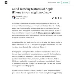Mind Blowing features of Apple iPhone 5s you might not know