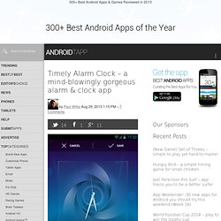 Timely Alarm Clock - a mind-blowingly gorgeous alarm & clock app
