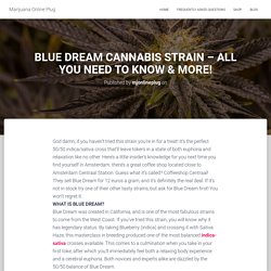 Blue dream cannabis all you need to know and more!