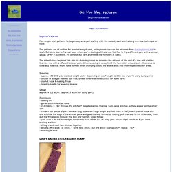 the blue blog patterns: beginner's scarves