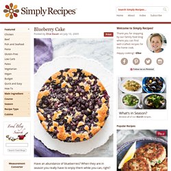 Blueberry Cake Recipe