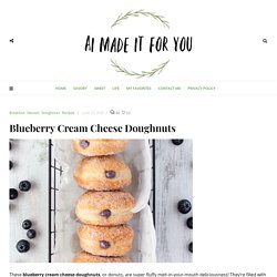 Blueberry Cream Cheese Doughnuts - Ai made it for you