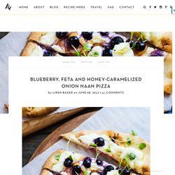 Blueberry, Feta and Honey-Caramelized Onion Naan Pizza
