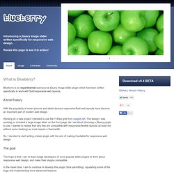 Blueberry - A simple, fluid, responsive jQuery image slider.