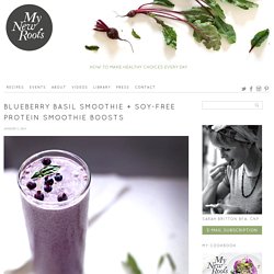 Blueberry Basil Smoothie + Soy-free Protein Smoothie Boosts