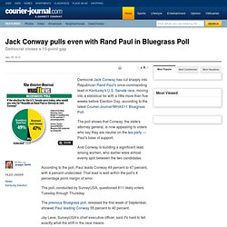 Jack Conway pulls even with Rand Paul in Bluegrass Poll