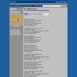G.I. Blues Lyrics by Elvis Presley