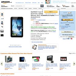 StarPAD2 7-inch Tablet PC (Cortex A9 Dual Core 1.5GHz, 1GB RAM, 16GB Memory, Wi-Fi, Bluetooth 2.0, HDMI, Android 4.2.2): Amazon.co.uk: Computers