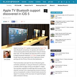Apple TV Bluetooth support discovered in iOS 5
