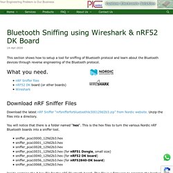 Bluetooth Sniffing using Wireshark & nRF52 DK Board