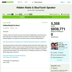 Hidden Radio & BlueTooth Speaker by John VDN + Vitor Santa Maria » Updates
